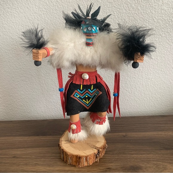Native American Wood Feathered Kachina Doll
